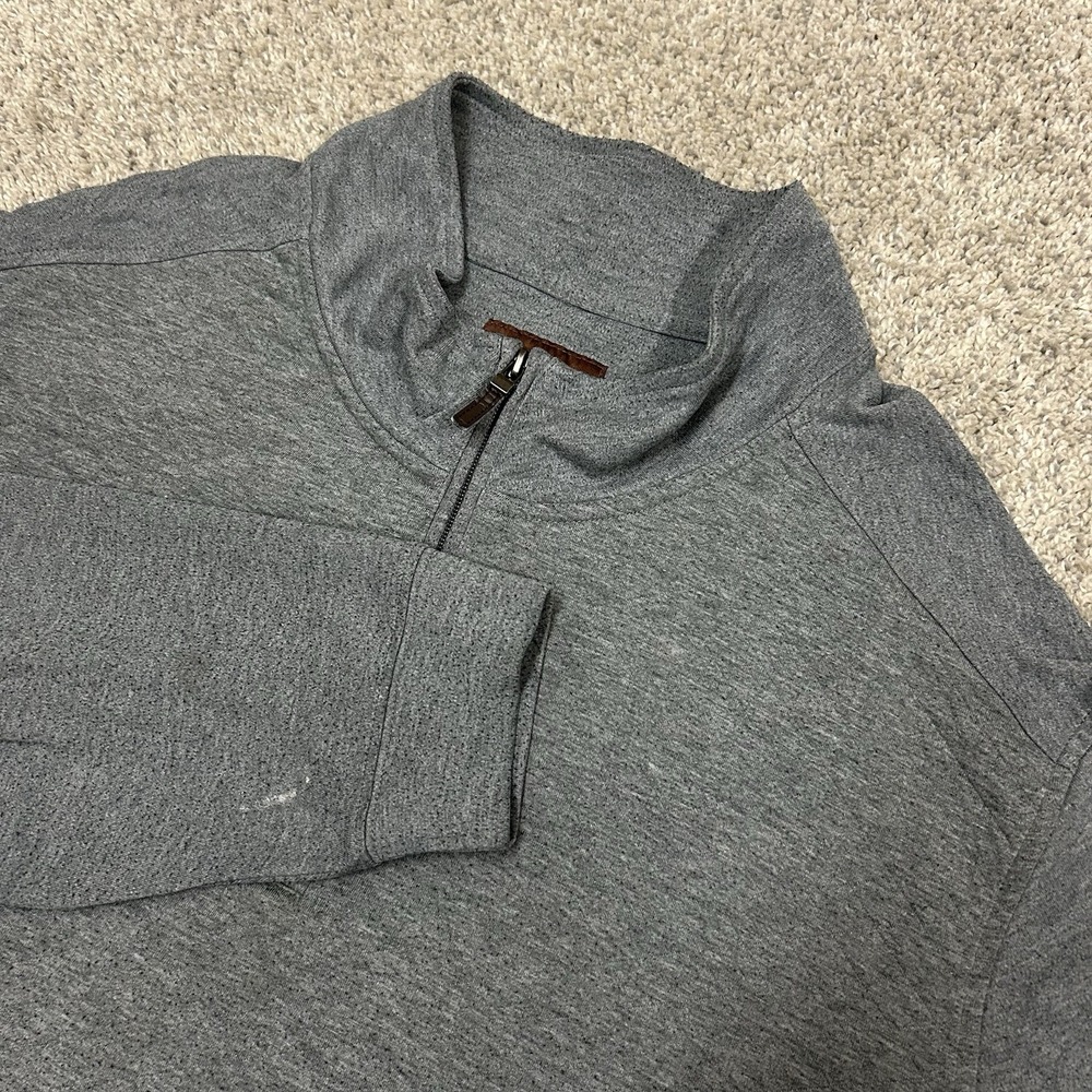 Oak Hill Quarter Zip‎ Sweater Mens 3XLT Tall Gray 1/4 Mock Neck Pullover